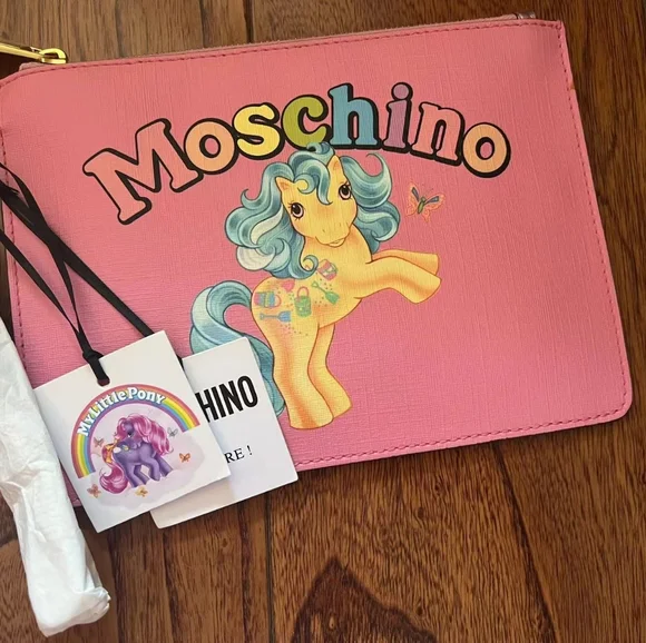 Moschino Bags Nwt Moschino X My Little Pony Capsule Collection Mini Clutch Wristlet Pink Bag Poshmark